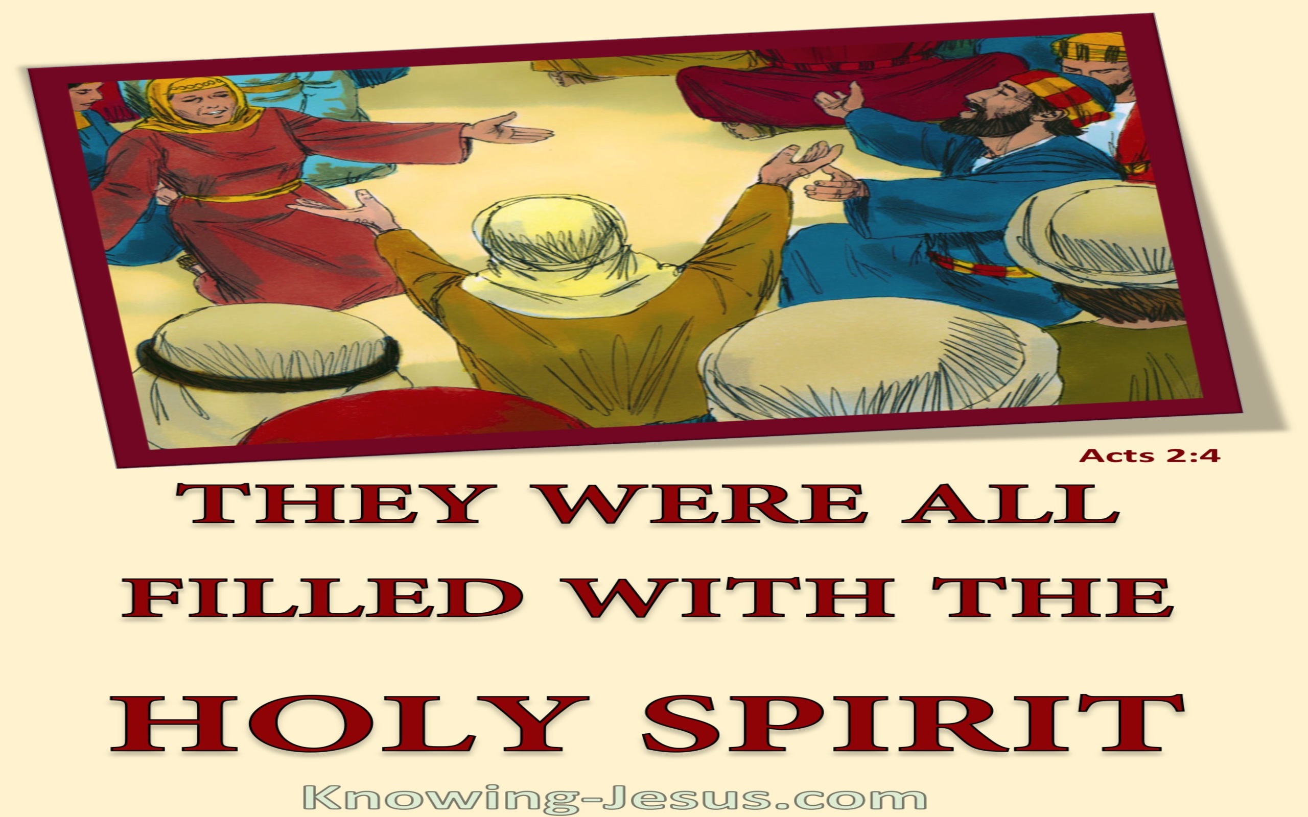 Acts 2:4 Filled With The Holy Spirit (red)